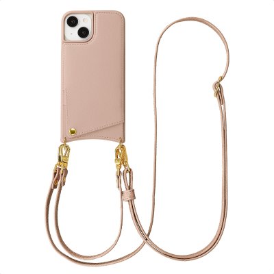 SELENCIA Coque de t&eacute;l&eacute;phone Nova avec cordon et porte-cartes pour iPhone 14 / 13 - Dusty Rose