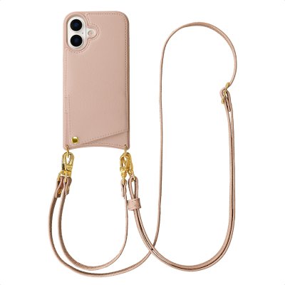 SELENCIA Coque de t&eacute;l&eacute;phone Nova avec cordon et porte-cartes pour iPhone 16 - Dusty Rose