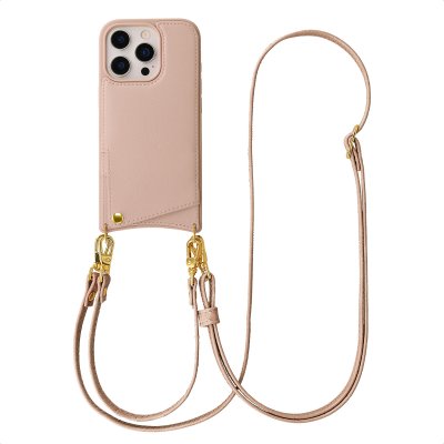 SELENCIA Coque de t&eacute;l&eacute;phone Nova avec cordon et porte-cartes pour iPhone 16 Pro - Dusty Rose