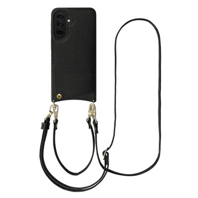 SELENCIA Coque de t&eacute;lephone Nova avec cordon et porte-cartes Samsung Galaxy A37 (5G) - Noir