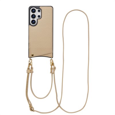 SELENCIA Coque de t&eacute;lephone Nova avec cordon et porte-cartes Samsung Galaxy S26 Ultra - Beige