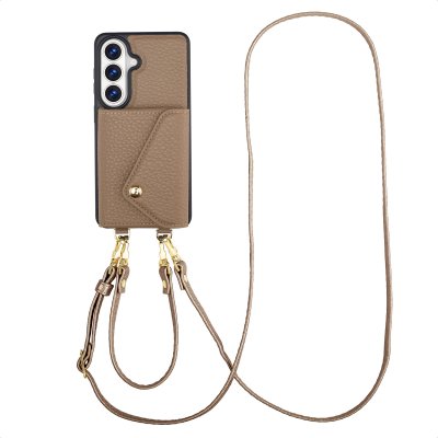 SELENCIA Coque de t&eacute;lephone Sera avec cordon et porte-cartes enveloppe Samsung Galaxy S26 - Taupe