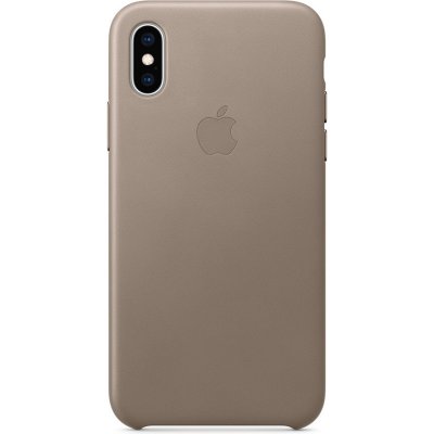 APPLE Coque en cuir pour iPhone XS Max Taupe - Neuf