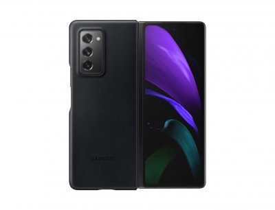 SAMSUNG Coque en cuir pour  Fold 2 Noir