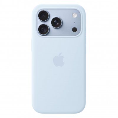 APPLE Coque en silicone  avec MagSafe Bleu lumineux pour iPhone 18 Pro