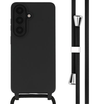 IMOSHION Coque en silicone avec cordon pour Samsung Galaxy S26 - Noir