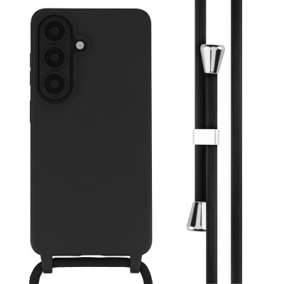 IMOSHION Coque en silicone avec cordon pour Samsung Galaxy S26 Plus - Noir