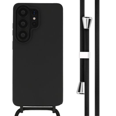 IMOSHION Coque en silicone avec cordon pour Samsung Galaxy S26 Ultra - Noir