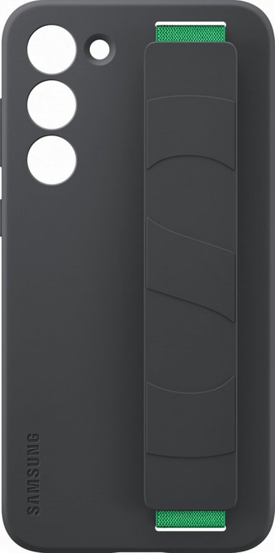 SAMSUNG Coque en silicone avec lani&egrave;re pour  Galaxy S23+ 5G Noir