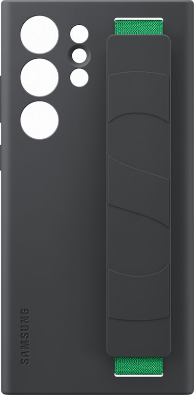 SAMSUNG Coque en silicone avec lani&egrave;re pour  Galaxy S23 Ultra 5G Noir