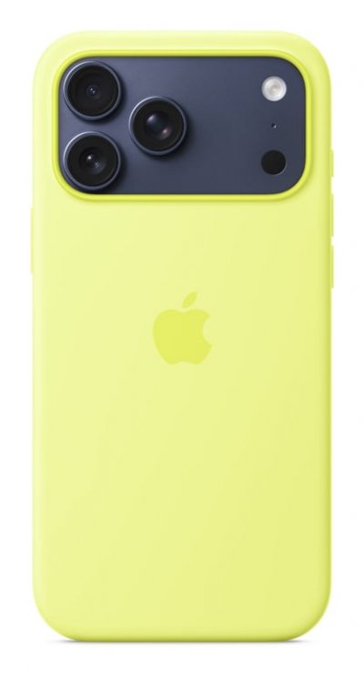 APPLE Coque en silicone avec MagSafe  iPhone 17 Pro Max - Neon Yellow