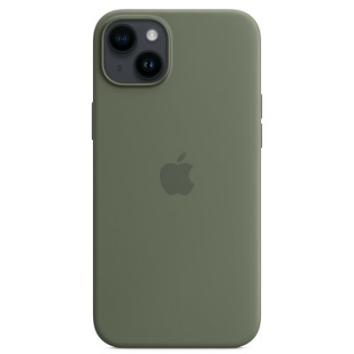 APPLE Coque en silicone avec MagSafe pour  iPhone 14 Plus Olive