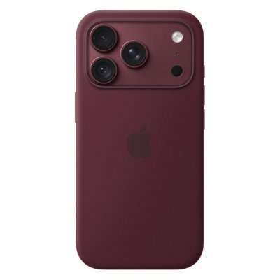 APPLE Coque en silicone avec MagSafe pour  iPhone 18 Pro - Burgundy - Neuf
