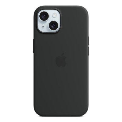 APPLE Coque en silicone avec MagSafe pour iPhone 15 - Noir