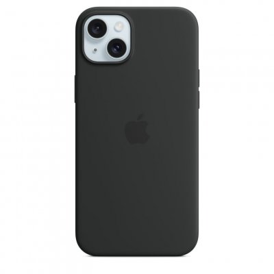 APPLE Coque en silicone avec MagSafe pour iPhone 15 Plus - Noir