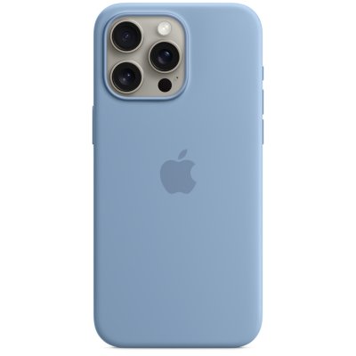 APPLE Coque en silicone avec MagSafe pour iPhone 15 Pro Max Bleu d'hiver