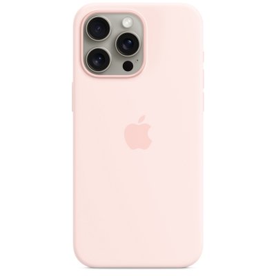 APPLE Coque en silicone avec MagSafe pour iPhone 15 Pro Max Rose p&acirc;le - Neuf
