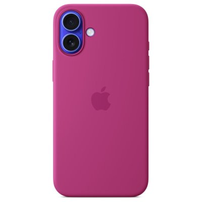 APPLE Coque en silicone avec MagSafe pour iPhone 16 Fuchsia 