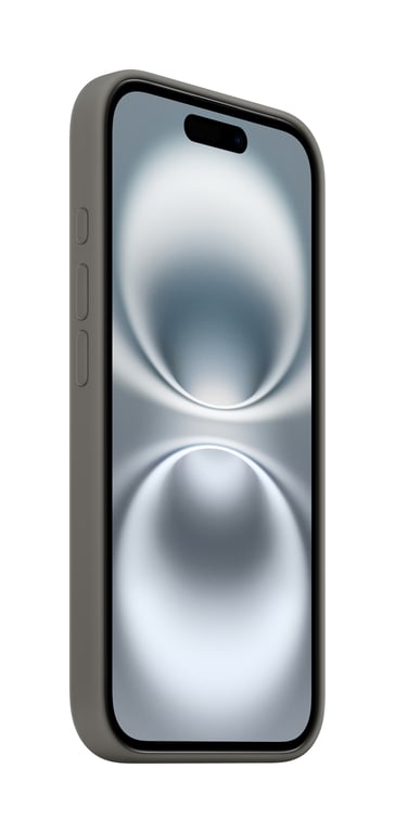 APPLE Coque en silicone avec MagSafe pour iPhone 16 Gris min&eacute;ral 