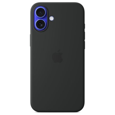 APPLE Coque en silicone avec MagSafe pour iPhone 16 Plus Noir 