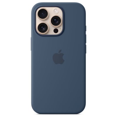APPLE Coque en silicone avec MagSafe pour iPhone 16 Pro Max Denim 