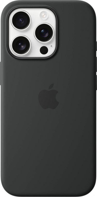 APPLE Coque en silicone avec MagSafe pour iPhone 16 Pro Noir 