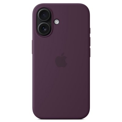 APPLE Coque en silicone avec MagSafe pour iPhone 16 Prune 