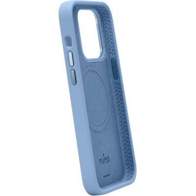 PURO Coque en silicone MagSafe  iPhone 15 Bleu - Neuf