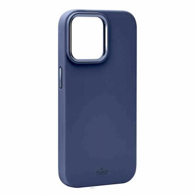 PURO Coque en silicone MagSafe  iPhone 15 Pro Max Bleu - Neuf