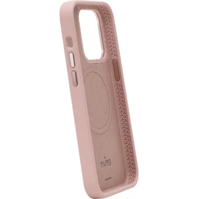 PURO Coque en silicone MagSafe  iPhone 15 Pro Rose - Neuf