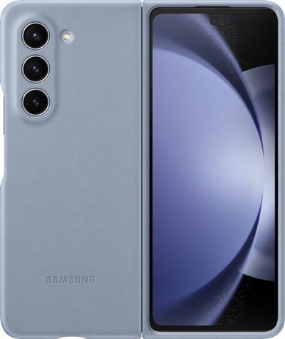 SAMSUNG Coque et &eacute;tui t&eacute;l&eacute;phone mobile  Coque Simili cuir Z Fold 5 Bleu