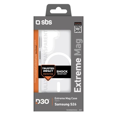 SBS Coque Extreme Mag D3O Samsung S26, transparente