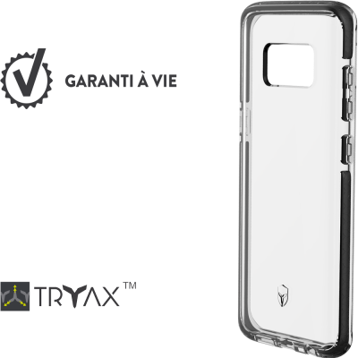 BIGBEN CONNECTED Coque Force Case New Life Noir transparent pour Samsung Galaxy S8