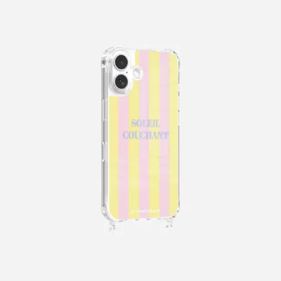 LA COQUE FRANCAISE Coque imprim&eacute;e MagSafe Soleil couchant rose avec anneau iPhone 17