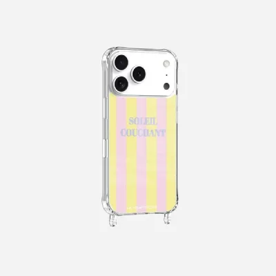 LA COQUE FRANCAISE Coque imprim&eacute;e MagSafe Soleil couchant rose avec anneau iPhone 17 Pro