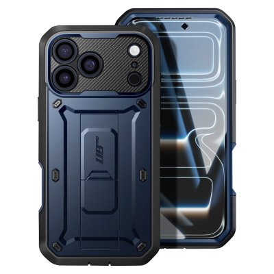 SUPCASE Coque Int&eacute;grale pour iPhone 17 Pro Max S&eacute;rie Unicorn Beetle Pro avec B&eacute;quille Bleu nuit
