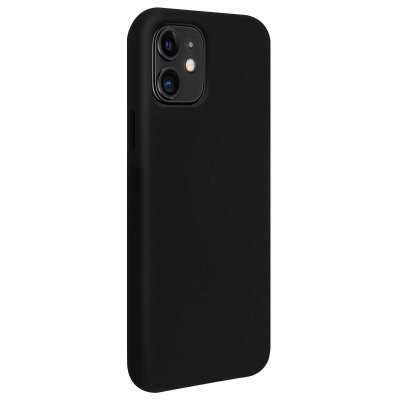 AVIZAR Coque iPhone 11 Silicone Semi-rigide Mat Finition Soft Touch Noir