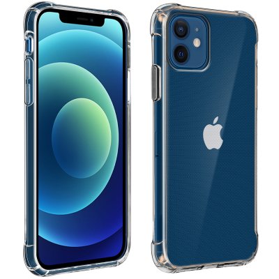 AVIZAR Coque iPhone 12 Mini Flexible Antichoc Coins Bumper Transparent