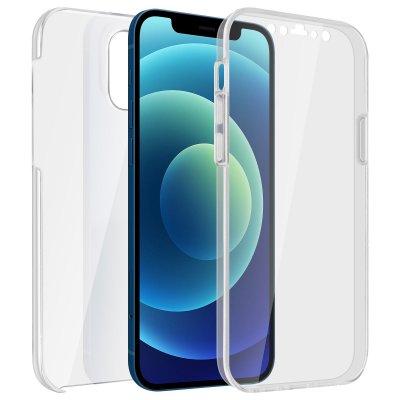 AVIZAR Coque iPhone 12 Mini Protection Arri&egrave;re Rigide + Avant Souple Transparent