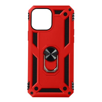 AVIZAR Coque iPhone 13 Antichoc Hybride Bague Support Vid&eacute;o rouge