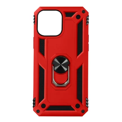 AVIZAR Coque iPhone 13 Pro Antichoc Hybride Bague Support Vid&eacute;o rouge
