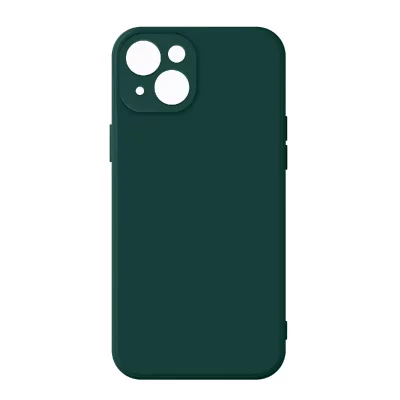 AVIZAR Coque iPhone 13 Silicone Semi-Rigide avec Finition Soft Touch vert