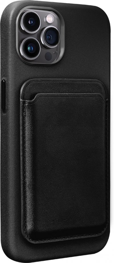 BIGBEN CONNECTED Coque iPhone 14 Pro Max Compatible MagSafe avec Porte-Carte Amovible Noire Bigben