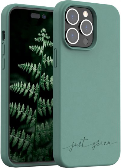 JUST GREEN Coque iphone 14 pro max natura night green - eco-con&ccedil;ue 
