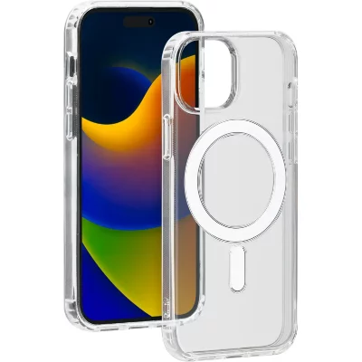 BBC Coque iPhone 15 Plus Compatible MagSafe Hybride Transparente Bigben