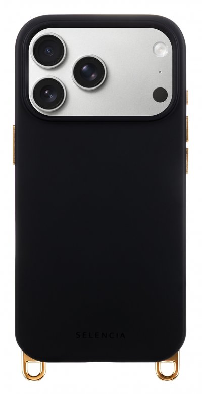 SELENCIA Coque iPhone 17 Pro MagSafe Rivi&egrave;ra Crochets Amovibles Velvet Black