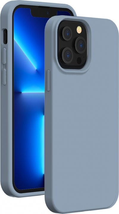 BIGBEN Coque iPhone COVSOFTIP1367SB Coque bleu iPhone 13 Pro Max