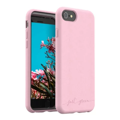 JUST GREEN Coque iphone se 2022/se/8/7/6s/6 natura baby pink - eco-con&ccedil;ue 