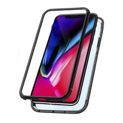 KSIX Coque magn&eacute;tique  noire pour iPhone XR