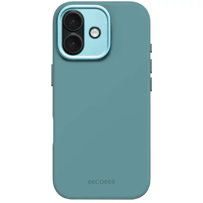 DECODED Coque MagSafe en Silicone Antimicrobienne pour iPhone 17 Turquoise